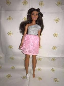 FASHIONISTA BARBIE Doll POWDER PINK LACE CURVY HISPANIC #65