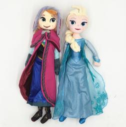 Frozen Princess Anna & Elsa Plush Set 16" Doll Stuffed Toy B
