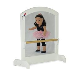 18-inch Doll Furniture | Ballerina Mirror with Ballet Barre 