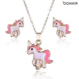GIFT UNDER 5 DOLLARS Unicorn Necklace and Earrings Set for G