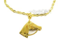 Gold Horse Lover Necklace made for 18" American Girl Doll Cl