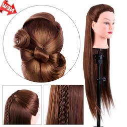 Hairdressing Practice Training Head Human Hair Mannequin Mak