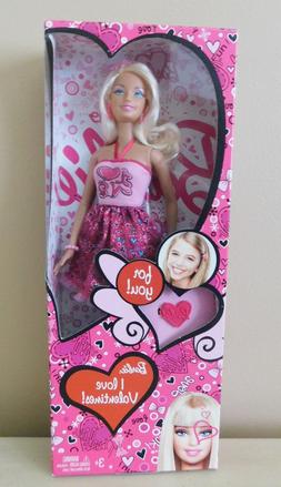 I Love Valentines Barbie Doll - and Hairclip - 2012 - New in