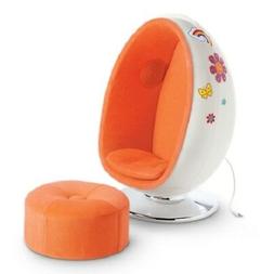 American Girl Julie EGG CHAIR SET ottoman speakers BKD89
