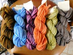 Kettle Dyed Burly Spun Chunky Single Ply Wool Yarn: Knit, Cr