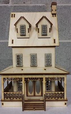 1:48 or 1/4" Scale Abriana Large Country Cottage Dollhouse K