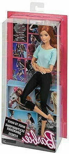Barbie Made to Move Fitness Blue Top  Red Hair - Ultra Flexi