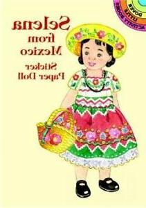 SELENA FROM MEXICO STICKER PAPER DOLL, Mexican girl, acid-fr