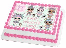 Lol Doll Pastel Pink Lilac Mint Edible Sheet Cake Topper Dec
