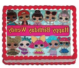 LOL Surprise Doll edible frosting Topper Cake Image Party sh