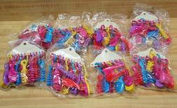 Lot of 96 Miniature Plastic Toy Hair Brushes Clip On Key Cha