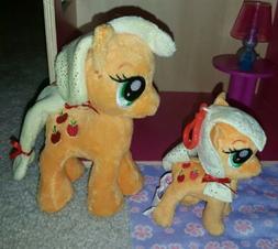 LOT OF TWO *** My Little Pony 6.5" AND 4.5" Clip on Applejac