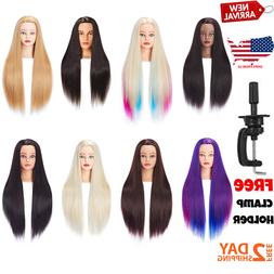 Mannequin Head with Hair Female Cosmetology Doll Head Manneq