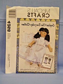 MCCALLS CRAFT PATTERN 4268  SMALL DOLL & 18 " DOLL CLOTHES  