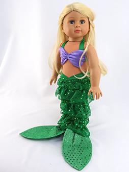 Mermaid Halloween Outfit Shell Bikini Top and Sequin Mermaid