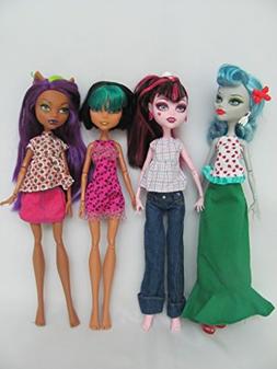 Monster High Doll Clothes : 4 Sets Fit Monster High Dolls 
