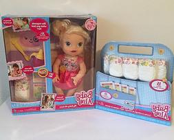 Baby Alive My Baby All Gone Doll Blonde + Food & Diapers New