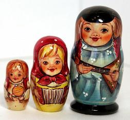 Boris With Balalaika For Kids Collection Hamdmade Matryoshka