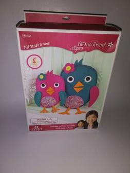 NEW AMERICAN GIRL CRAFTS SEW & STUFF KIT 2 BIRDS 33 Pieces F