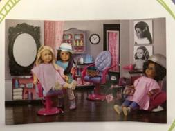 New American Girl Doll Hair Beauty Salon Scene Backdrop Back
