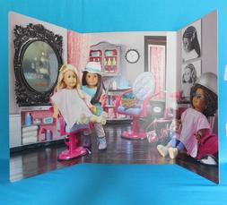 NEW~ American Girl Hair Beauty Salon Scene ~ Backdrop Great 