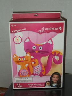 NEW AMERICAN GIRL SEW AND STUFF CRAFT KIT KITTY CATS 39 PCS 