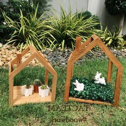 New Small Mini THAI Natural Rare Teak Wood Doll House Decora