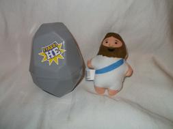 PLUSH JESUS CHRIST DOLL IN TOMB PLASTIC EASTER EGG BASKET TO