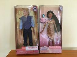 Disney Store Pocahontas Classic Doll & John Smith Classic Do