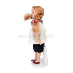 Little Girl In White T-shirt For Dollhouse Miniature 1:12