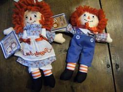 Raggedy Ann and Andy Doll 8'' Hasbro By Aurora Soft Plush NW