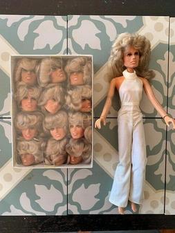 RARE Vintage FARRAH FAWCETT Mego Heads in Box and doll  "Man