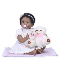 Reborn Baby Doll Black African American 22" Ethnic Biracial 
