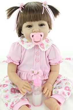 NPK Handmade Reborn Baby Doll Girl 22" Realistic Soft Silico