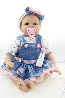 Toddler Soft Silicone Vinyl Babies 22inch 55cm Weighted Newb