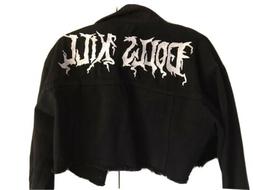 Kills Denim Jacket Size X Small Crop Jacket Punk Gothic Rock