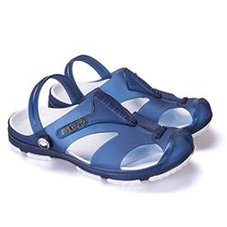 Rnhejingji Men Fashion Sandals Summer Men's Slippers Leather