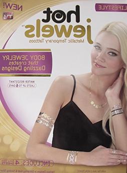 Lifestyle HOT JEWELS Box OF 4 SHEETS of METALLIC TEMPORARY T
