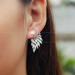 Silver Angel Wing Earrings for Women Ladies GIFT UNDER 5 DOL