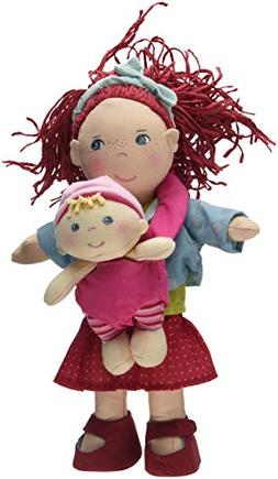HABA Soft Doll Pair - 12" Rubina with Red Hair & Freckles an