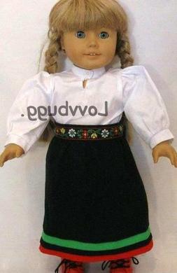 Swedish Winter Skirt Dress for Kirsten American Girl 18" Dol