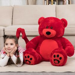 Teddy Bear Lifesize Red 36" Stuffed Ted Toy for Girls Kids F