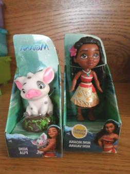 Disney Toddler Mini posable  MOANA &  MINI PUA   Great for E