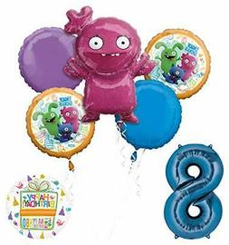 8th Birthday Party Supplies 34" Blue Number 8 Ball