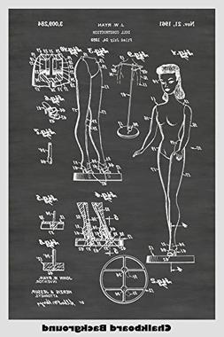 Vintage Barbie Doll Patent Print Art Poster: Choose From Mul
