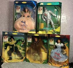 WIZARD OF OZ BARBIE DOLL SET DOROTHY LION TIN MAN GLINDA HOL