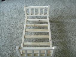 WOODEN 18" DOLL BED HANDMADE AMERICAN